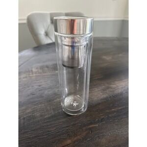 Glass Tryeh Infuser Bottle with S.S  Mesh Strainer Double Wall Insulate